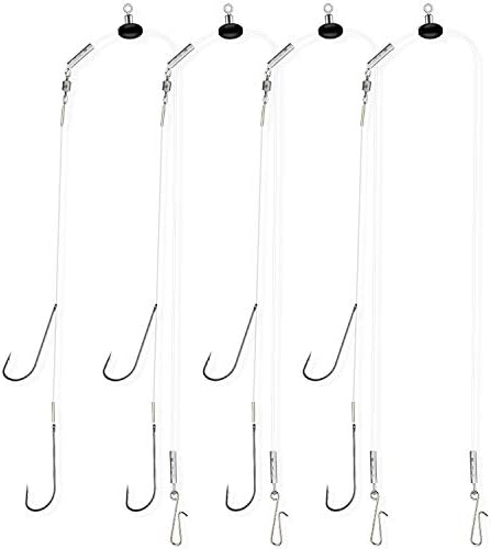 Rodeel 8PCS / 6PCS / 4PCS Sea Fishing Rigs Pulley Rigs,Single Hook & Double Hook Multi Sizes