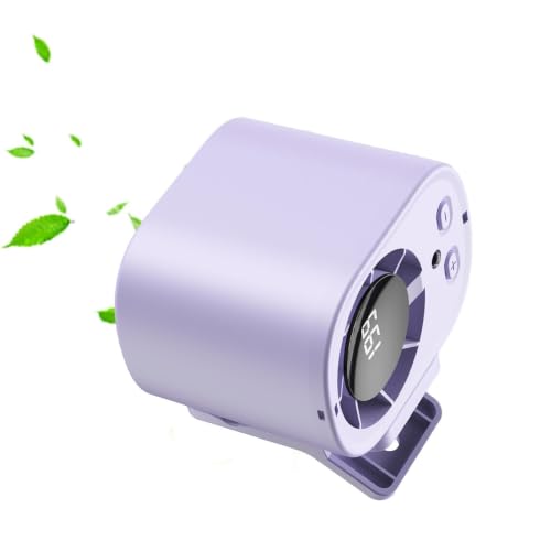 Portable Clip On Fan - Rechargeable Wearable Cooling Device, Compact Personal Air Circulator, Handheld Mini Breeze Generator, Li