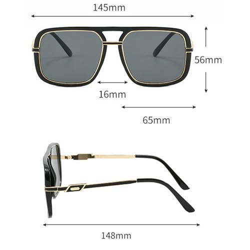 Fashion Oversized Square Sunglasses For Women Pilot Sunglasses Men Retro Shield Sun Glasses Ladies Gradient Shades ﻿4