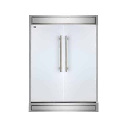 Forno Maderno 60" 2-Piece Convertible Refrigerator/Freezer Built-In with Modern Trim, 27.2 cu.ft. in White