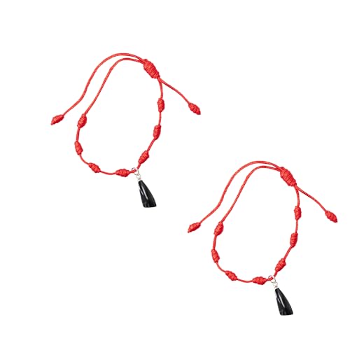 rparty-Pulsera Nudos Roja Original Contra el Mal de Ojo y Proteccion Mala energia Hecha a Mano, Amuleto de Hilo para Hombre Mujer Parejas y Amistad, Accesorio de la Buena Suerte/PUÑO NEGRO