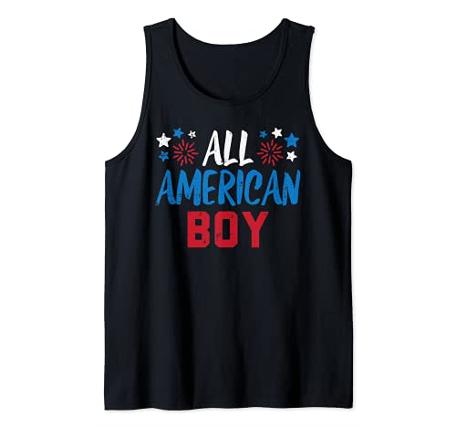 Hombre All American Boy 4th Of July Matching Family Patriotic Camiseta sin Mangas