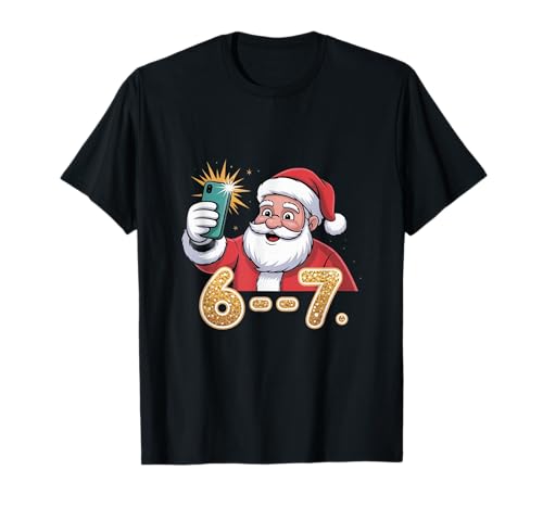 Funny 6-7 Christmas 67 Six Seven Meme Matching Xmas T-Shirt