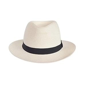 Pana-Mate Fedora Strohoed Stijl Zonnehoed voor Dames & Heren Opvouwbare Elegante Dames & Heren Zomerhoed UPF50+ UV-werend in 4 kleuren