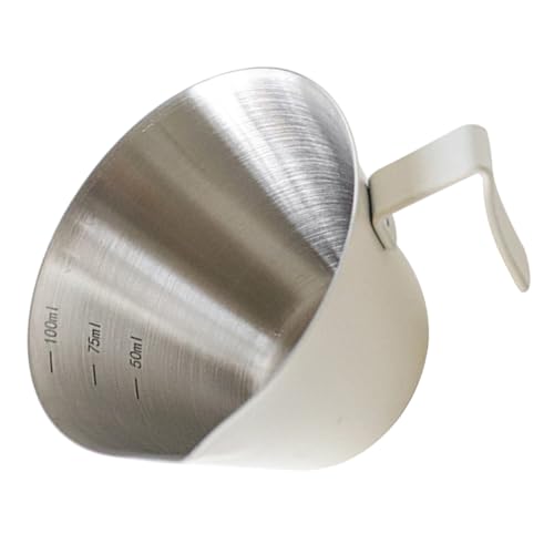 iplusmile Bicchiere Misurino per Espresso in Acciaio Inossidabile con Beccuccio e Manico Tazza Piccola per Dosaggio Preciso del Caffè Multiuso per Latte e Caffè Facile da Pulire e Compatto