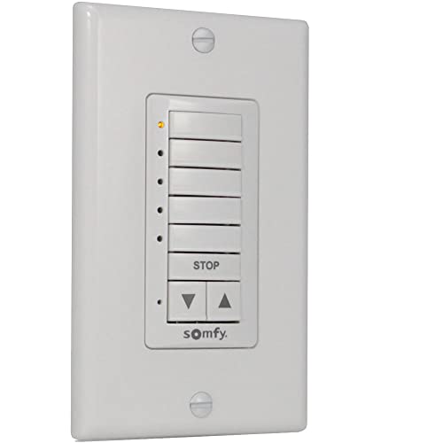 Somfy 1810813- Decoflex Wirefree Rts Wall Switch, 5 Channel, White #TOP1