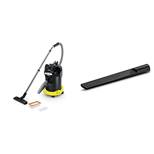 Kärcher 1.629-731.0 AD4 Premium Aspirateur 2 en 1, Jaune/Noir & 2.863-306.0 - Suceur Long 350 mm Nouvelle référence