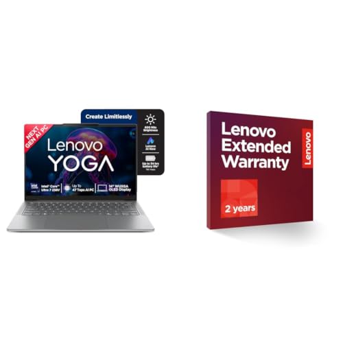 Lenovo Yoga Slim 7 AI Laptop PC 2025 Aura Edition, Intel Core Ultra 7 258V, 32GB RAM, 1TB SSD, OLED, Copilot AI Now, 47 2 Year Onsite Warranty + Accidental Damage Protection