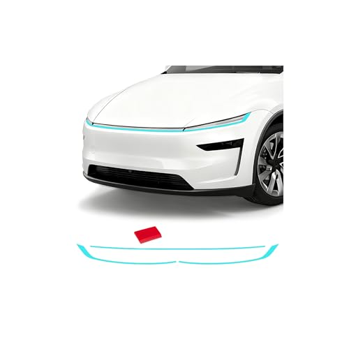 cybtkcar for Tesla TPU PPF Paint Protective Film Model Y Juniper 2025 2026 Headlight Trim Stickers Clear Car HD Scratch Exterior Model Y Juniper Accessories Headlights Trim Film Blue