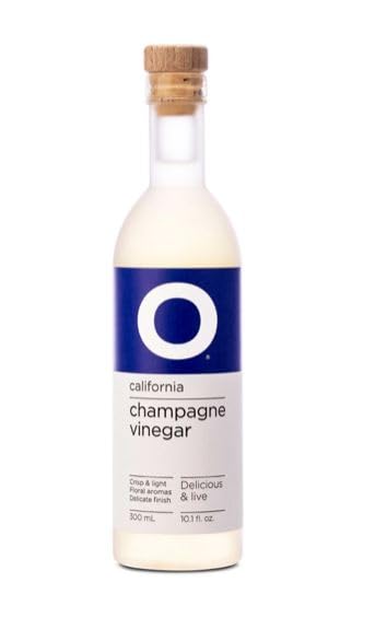 O Olive Oil California Champagne Vinegar, 6 Packs of 10.1 fl oz Each, Artisan Crafted, Natural Ingredients