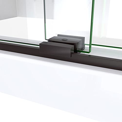 DreamLine Sapphire-V 56-60 in. W x 62 in. H Bypass Tub Door in Oil Rubbed Bronze and Clear Glass - Thumbnail 5