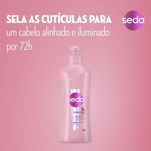 Seda Luminous UV Creme para Pentear 6% Glycol e Vita C Complex 300ml