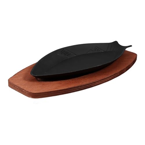 Artibetter Sartén Freír Pescado Forma Pescado Antiadherente Parrilla Plancha Asar Portátil para Barbacoa Cocina Multiusos