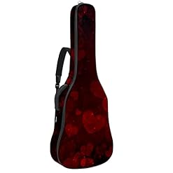 Housse pour guitare acoustique avec motif floral violet 1 cm d’épaisseur rembourré 101,6 cm, 101,6 cm, 102,7 cm… - Les Beatles, Paul McCartney, John Lennon, RIngo Starr, George Harrison