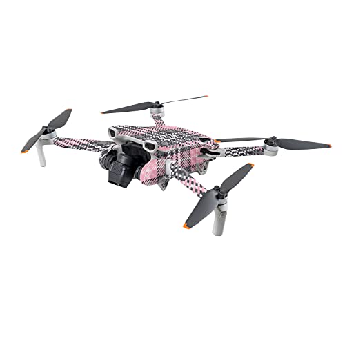 Image of MightySkins Carbon Fiber Skin Compatible with DJI Mini 3 - Pink Plaid | Protective, Durable Textured Carbon Fiber Finish | Easy to Apply | Made in The USA