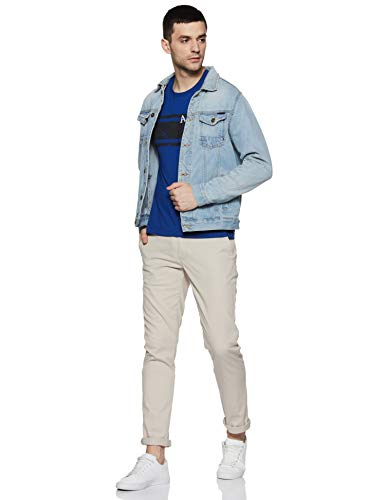 Image of Van Heusen Men Athleisure Regular Fit T-Shirt - Cotton Rich - Crew Neck, Long Sleeve, Printed