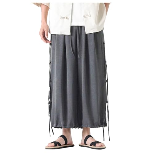 Pantalones piratas de hombre transpirables y ligeros estilo retro