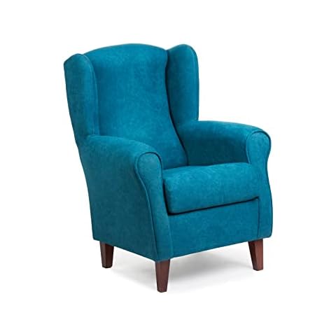 Gasten a gusto SILLONEA - Sillón Orejero pequeño con Tela Antimanchas en AZUL Cover
