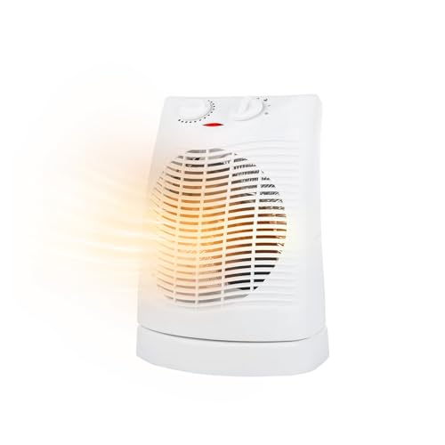 Wintem Termoventilatore Elettrico Oscillante 2000W con Termostato Regolabile - Ideale per Riscaldare Piccoli Ambienti Come Camere o Bagno - Sicuro Grazie alla Protezione dal Surriscaldamento