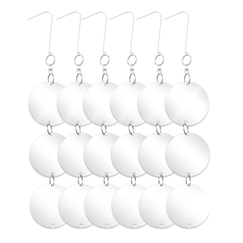 OFFO Reflective Bird Scare Discs Set, 18 PCS Double-Sided Reflective