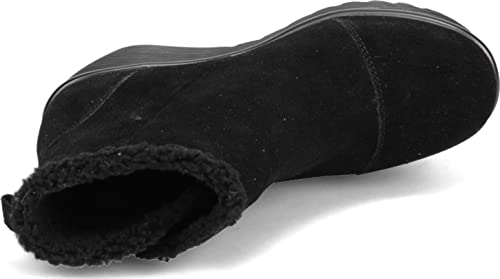 Skechers Women's PARALLEL - Zip up wedge casual comfort ankle boot Boot, Black/Black, 11 M US