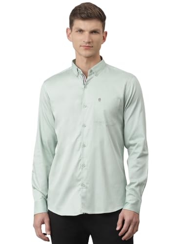 Image of Thomas Scott Men's | Solid | Full Sleeve | Regular Fit | Cotton Blend | Button Down | Single Pocket | Casual Shirt
