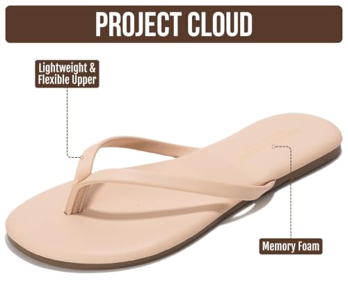 Image of Project Cloud Kids Sandals For Girls Footwear with Memory Foam Insole Kids Flip Flops - Lightweight & Slip Resistant Girls Sandals Summer Beach Essentials 2026 (Little Foundations)