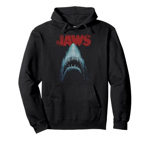 Jaws Classic Movie Poster Close-Up Pullover Hoodie