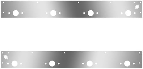 Technical Precision Replacement for Kenworth T800 Curved Glass Year 2024 SS Day Cab Panels with 8 P1 Light Holes Dual Step Lights