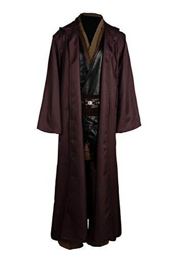 Tunic Costume Cosplay Costume Mens Halloween Anakin Skywalker Cosplay Costume Tunic Robe Full Set (Small, Anakin(Set))
