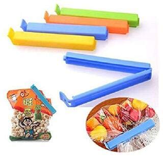 LINVILA Multipurpose Food Snack Plastic Bag Clip Sealer/Packet Sealer Clamps/Manual Vacuum Bag Sealer/Food Pouch Clip/Bag Zipper for Home Kitchen (Multicolor) -18pc