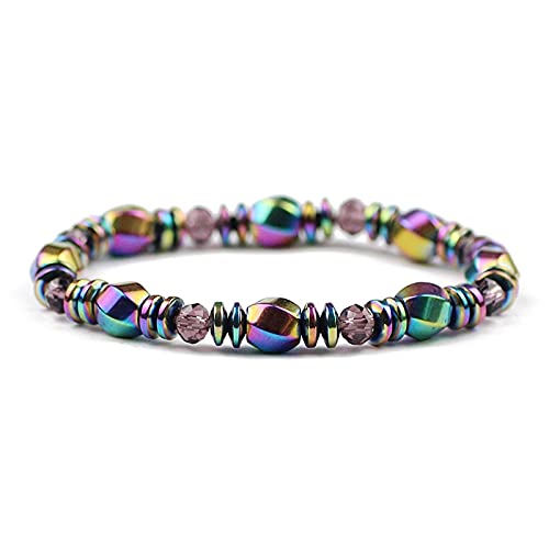 Bracelet d'hématite homme femme bijoux de lithothérapie pierre naturelle