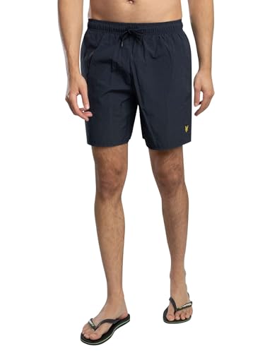 Lyle & Scott Hombre Pantalones Cortos De Baño Lisos, Dark Navy, S