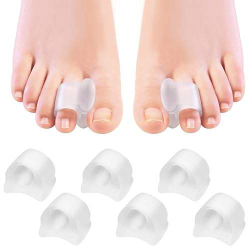 6 Pièces Séparateurs d'orteils en Gel, Valgus & Séparateur Orteil, Correcteurs pour Orteils Crochus, Toe Spacer pour Hallux Valgus, Orteils Superposés et...