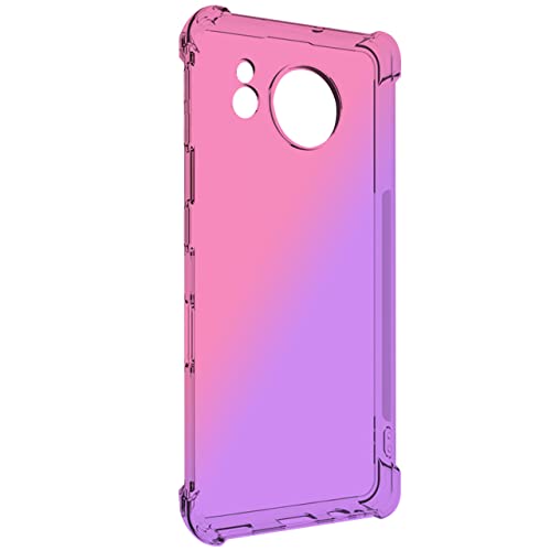AQUOS sense7 ケース グラデーション 耐衝撃 ソフト ケース SH-53C SHG10 ピンク・パープル
