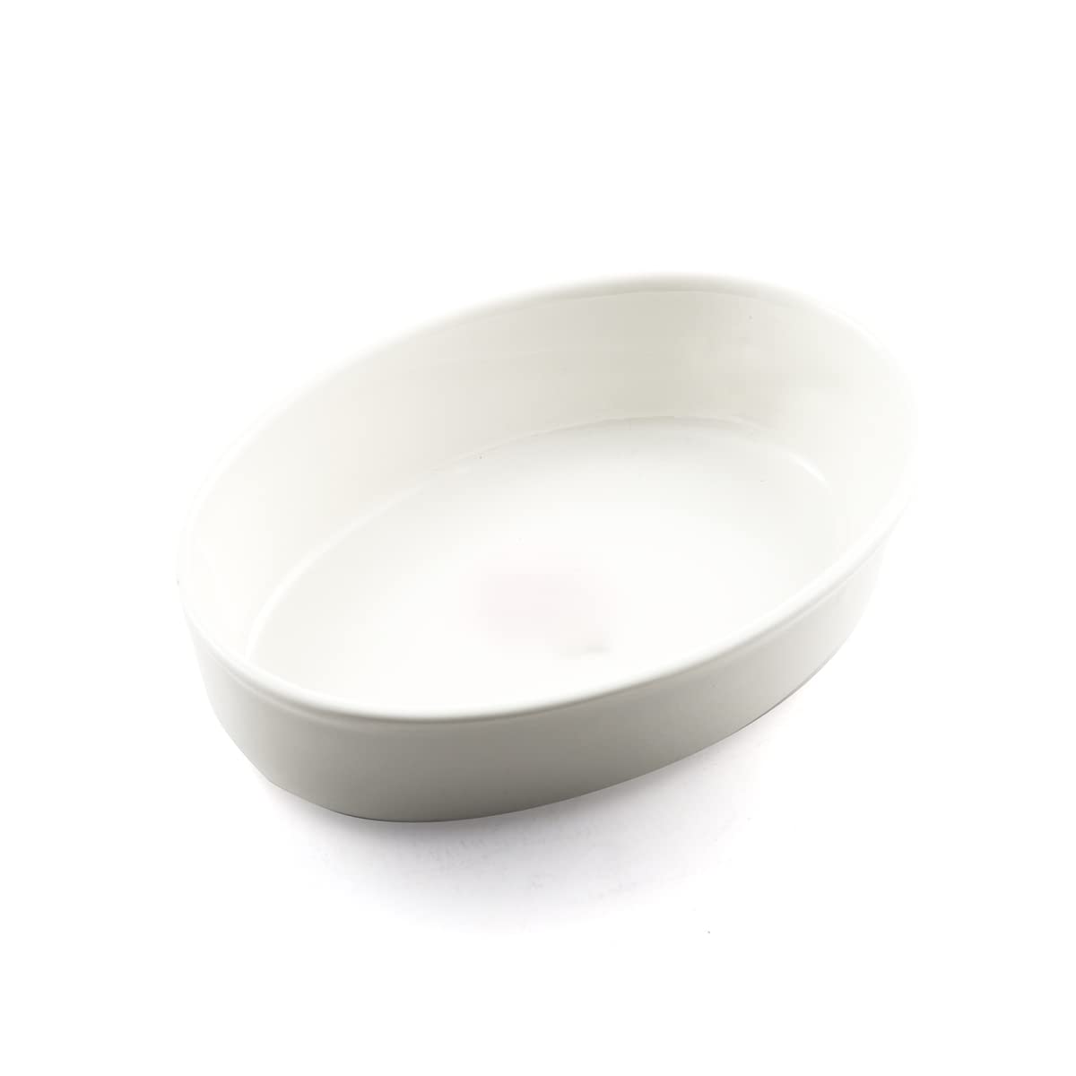 Porcelain Oval Deep Plate, 27.5 Cm Size, Ivory