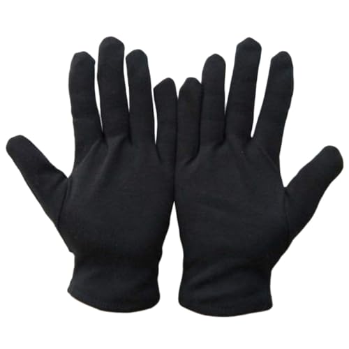 Guantes de algodón lavables Kichvoe talla S negros para tratamiento hidratante de manos