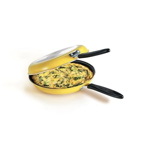 Tescoma 594346 Padella Doppia Girafrittata Antiaderente Per Frittata, Diametro 26 Cm, Giallo
