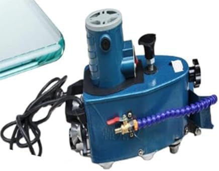 Glass Edge Polishing Machine, 800W Portable Electric Beveling Tool for Straight and Round Edges of Glass, Acrylic, Marble, Ceramics