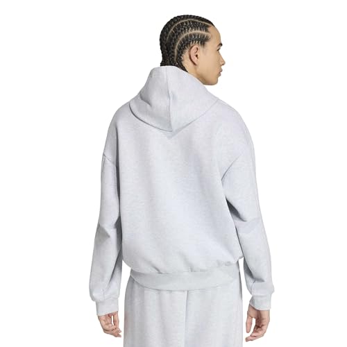 adidas Homme Soft Lux Hoodie Sweatshirt, Light Grey Heather, L