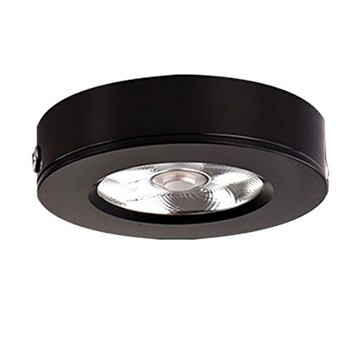Spot LED 3W encastrable ultra fin noir pour plafond de couloir