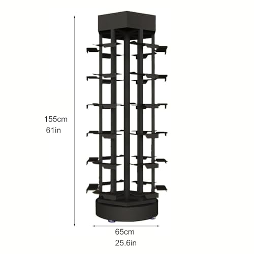 Étagère à chaussures rotative à 6 niveaux meuble rond multifonction