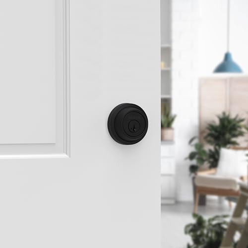 Weiser Elements Matte Black Round Deadbolt Lock, ANSI/BHMA Grade 3 Certified Front Door Lock, Kick Proof, Bump Proof & Anti-theft Exterior Door Lock with Key, Modern Door Locks for Entry Door by Weiser - Image 7
