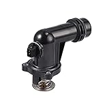 Enchufe: 2 pines RUMENG HSHULING Termostato Apto para BMW 3er E46 318i 5er E60 Z3 E36 11531436042 11531437085 para el refrigerante 12V termostato Negro.