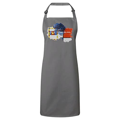 Tablier cuisine gris Mondrian premium finitions soignées style peintre cubism