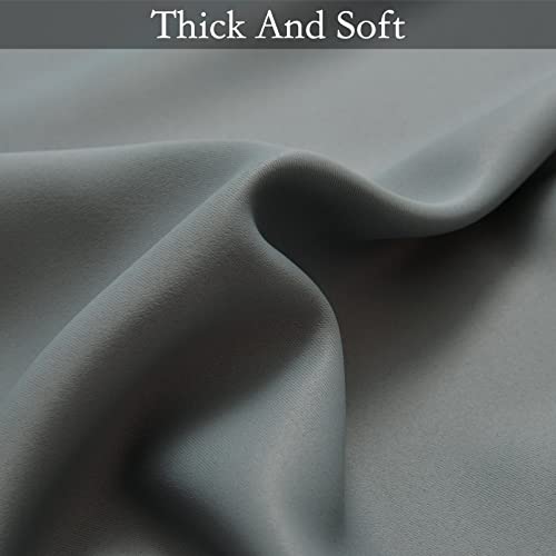 Image of SimpleHome Ombre Gradient Grey White to Gray Curtains for Bedroom, 42Wx63L | Room Darkening Curtains,Light Blocking Thermal Insulated Grommet Window Curtains for Living Room,2 Panels,63 Inches Length