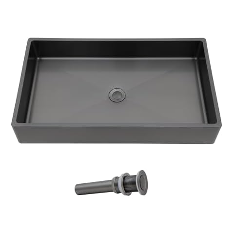 Fulorni 24" Gunmetal Black Vessel Sink Cover