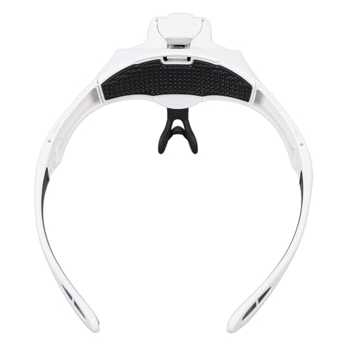 Kuuleyn Headband Magnifier, Rechargeable Headband Magnifier, Illuminated Magnifying Visor, Head Magnifying Glasses with 4 LED Lights 5 Detachable Lenses for Close Work