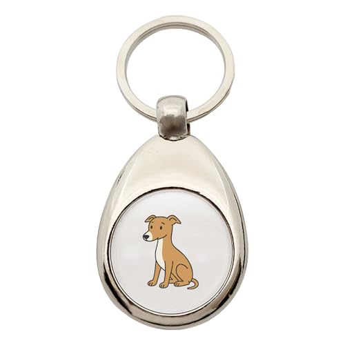 Imagen de huuraa portachiavi Whippet Portachiavi regalo con ciondolo in metallo