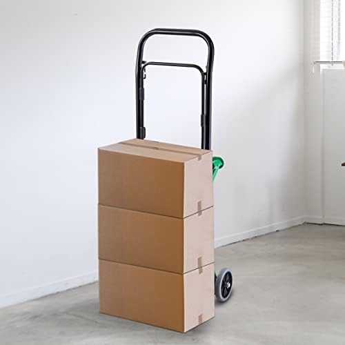 GiantexUK Folding Hand Truck, Adjustable Platform Cart with 4 Wheels, Heavy Duty Multi-Functional Trolley for Home Shop & Warehouse